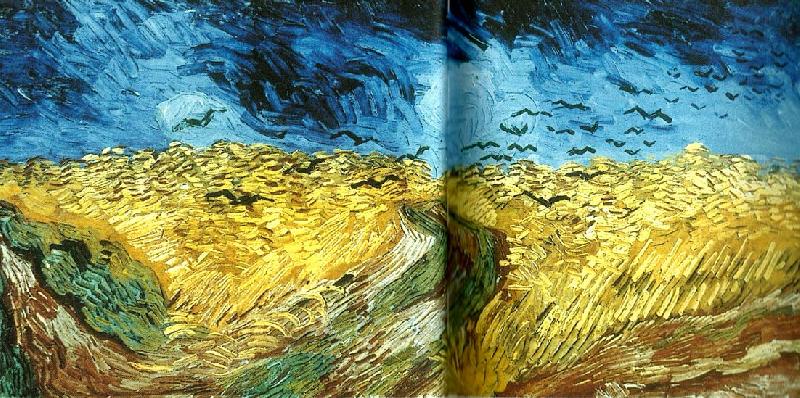 Vincent Van Gogh vetefalt med krakor oil painting picture